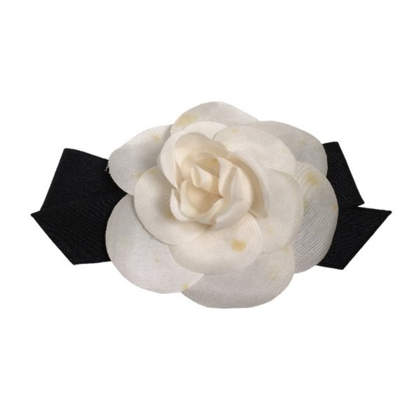 Set Of 6 Camellia Fabric Flower Brooches – Hair Clip, Lapel Pin For Hat, Bag, Dress & Suit (Multiple Colors)